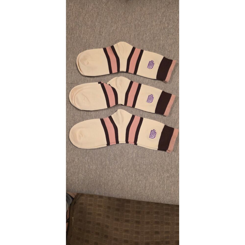 North Face 3P Striped Sock Size Large NWOT